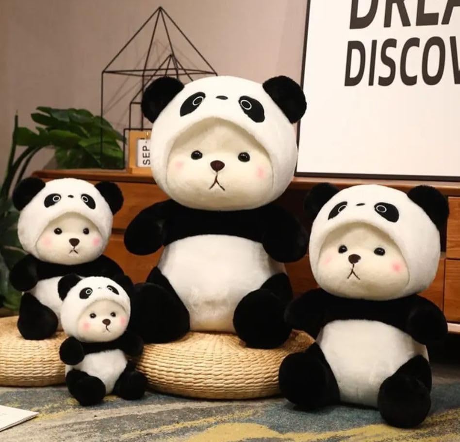Image of Storescent Half Hooded Panda Plush Soft Toy | Adorable Animal Stuffed Toy for Kids | Home Decor for Boys & Girls | Soft & Huggable Plush Teddy Bear 50cm