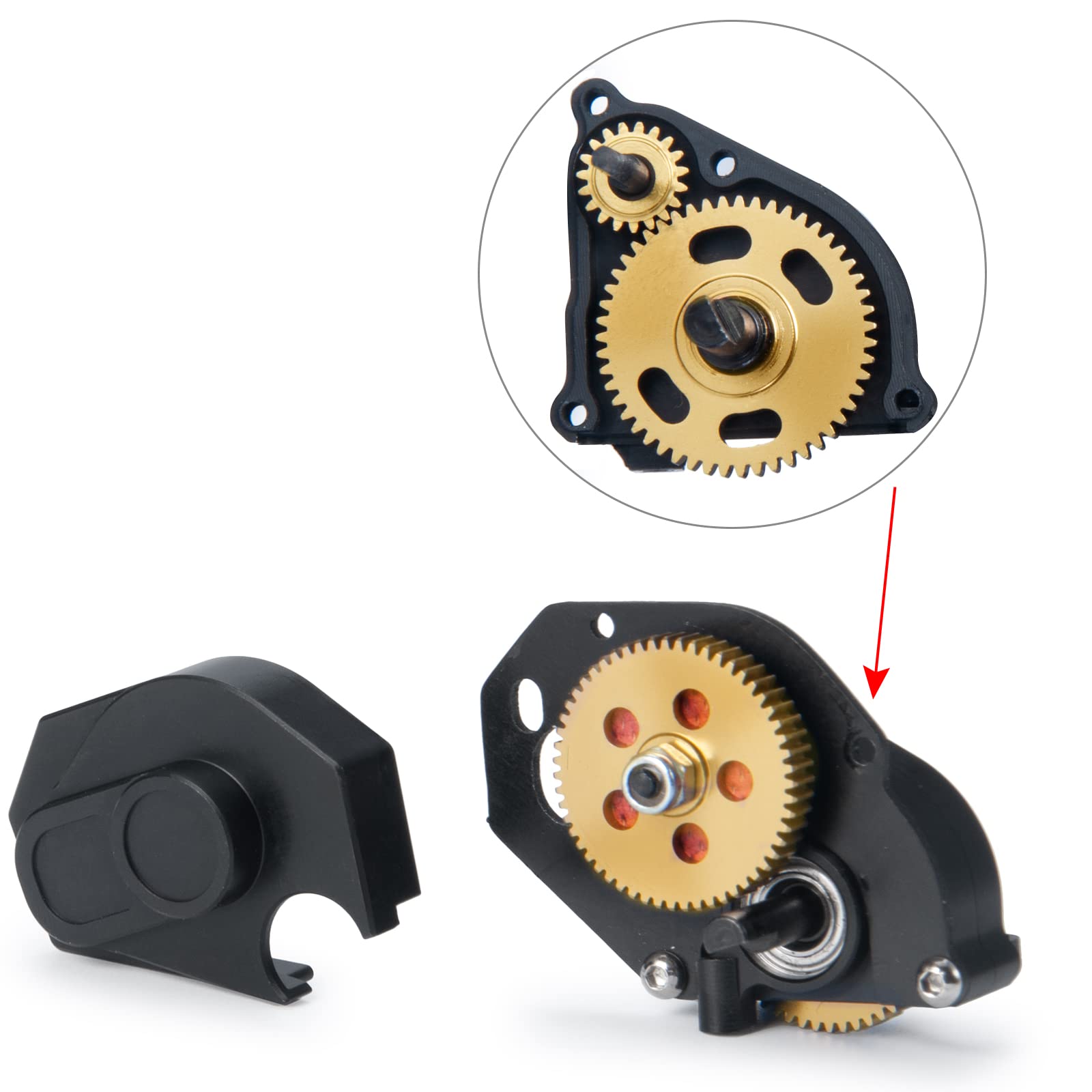 AXspeed Metall Getriebe Getriebegehäuse mit Gang für 1/24 Axial SCX24
