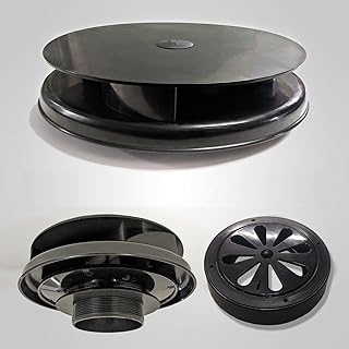Ventilador de aire de bajo perfil, color negro, para techo, furgoneta, autobús, 4 x 4