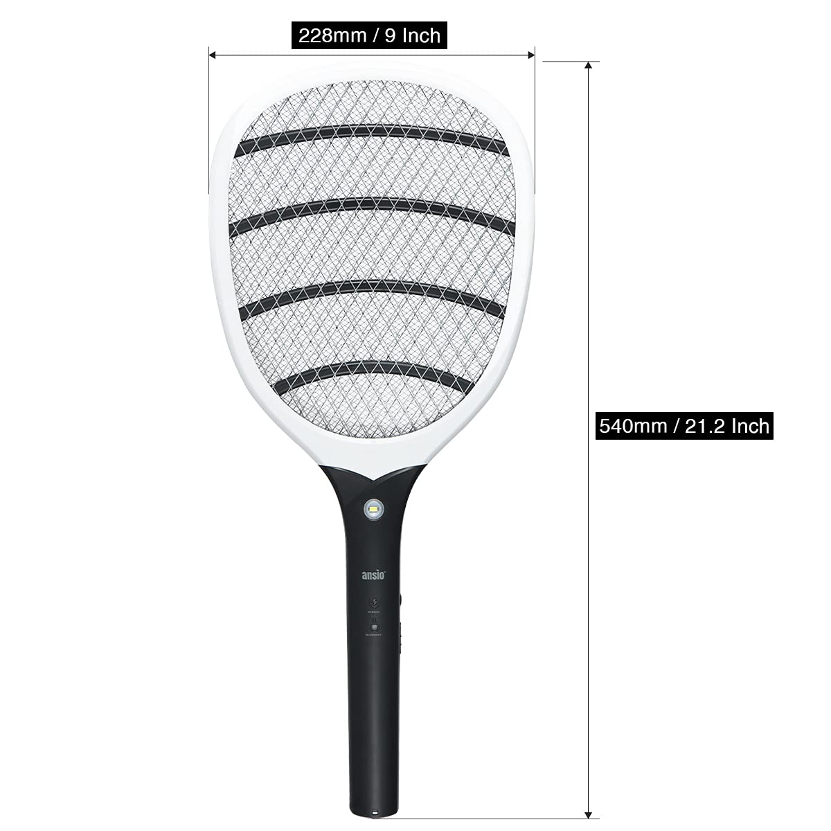 ANSIO Electric Fly Swatter Bug Zapper Racket that Kills Flies