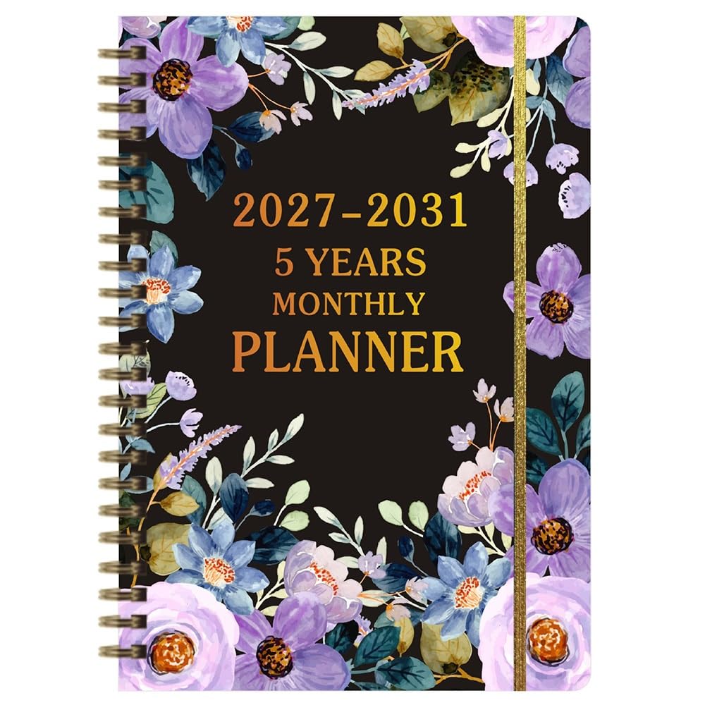 2027-2031 Monthly Planner Notebook: 5 Years Calendar from Jan 2027 - Dec 2031, A5 Monthly Diary Journal Planner(C)