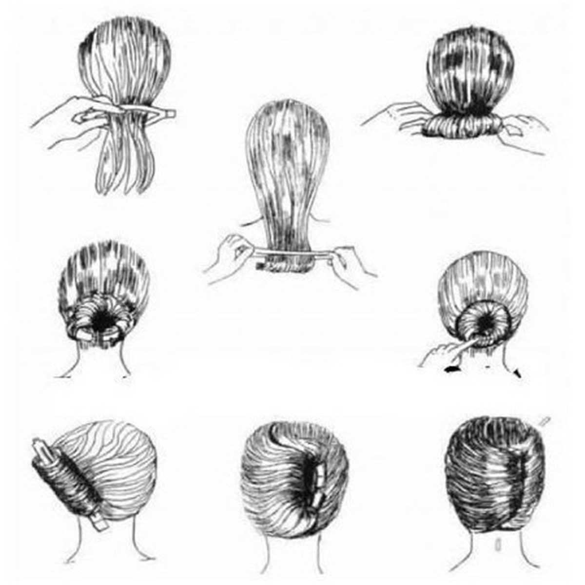 Magic Silk wire Hair Styling Roll Bun Donut Clip Maker Former Twist Tool Curler (Small)