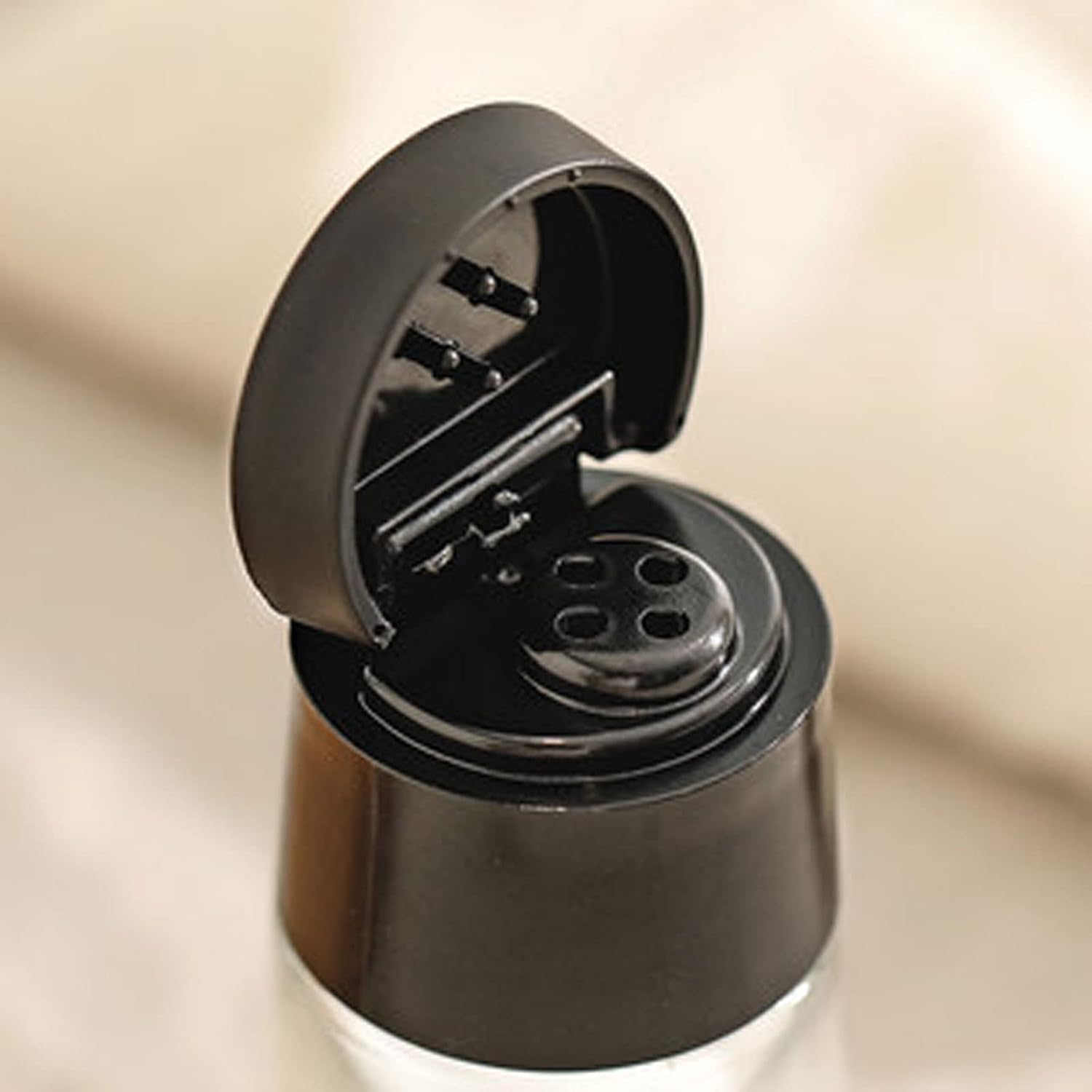 Spice boxs Clear Glass Spice Jar,Round Seasoning Box Salt Container Sugar Bowl Kitchen Coffee Table(5 * 10.3cm)