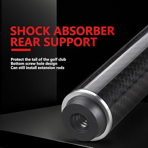 Miniatura 3 de CROWN ME Extensión de taco de billar de carbono de 6 pulgadas con 3 parachoques, extensores de taco de piscina