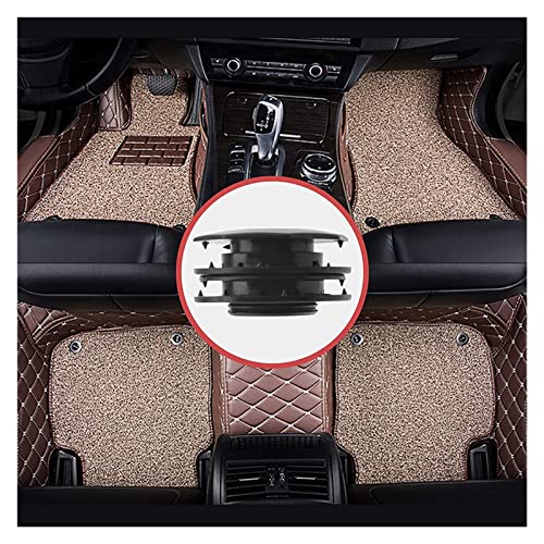 Couche tapis de fixation de sol et pince de serrage plastique noir 10pcs