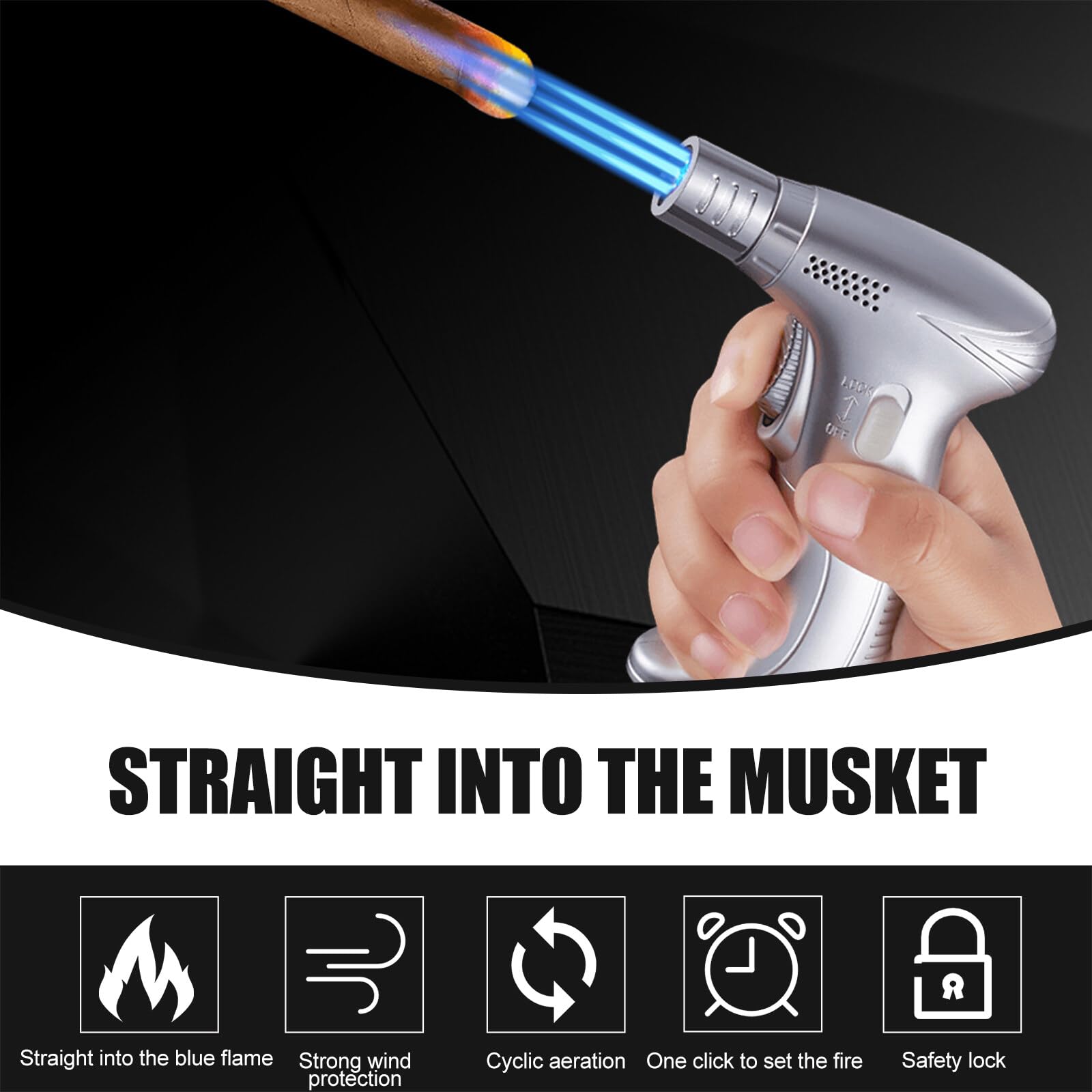 Set 2 Bruciatori Flamber Professionali - Per Crème Brûlée E Cucina, Regolabili Fino A 1300°C - Foto 5