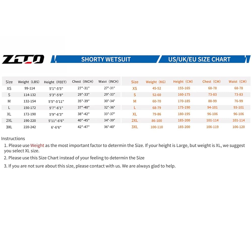 Amazon | ZCCO ショートウェットスーツ メンズ 3mm プレミアム