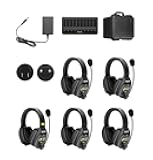 5-Person Full-Duplex 1.9GHz Wireless Headset Intercom System with Hard Case (WiTalk-WT5D)