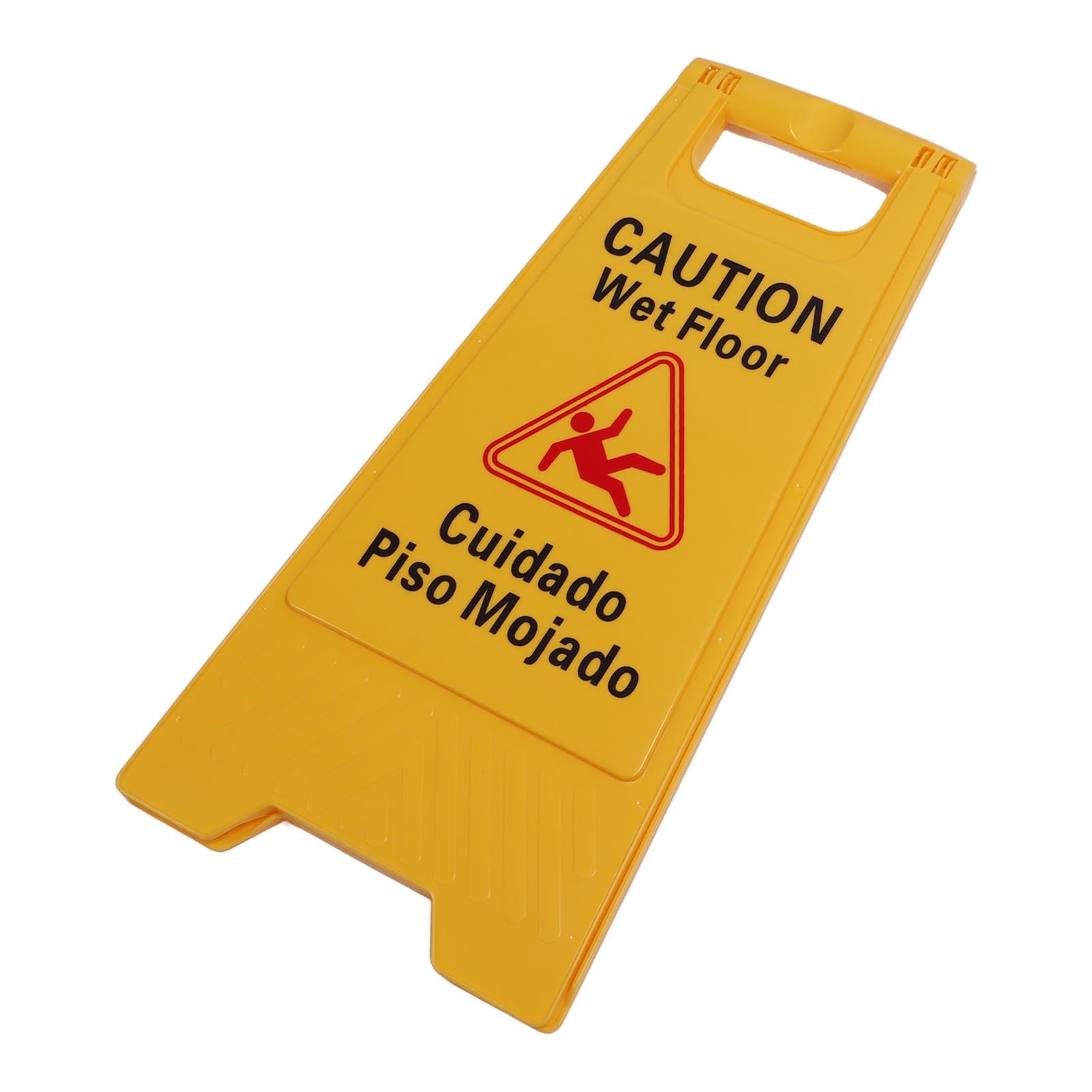 Señal Aviso Señal De Suelo Mojado 12 Letreros De Piso Mojado Plegables Con Marco A, Letrero De Precaución Para Piso, Plástico, Bilingüe De 2 Caras, Visibilidad Clara Para Interiores Y Exteriores, Esta