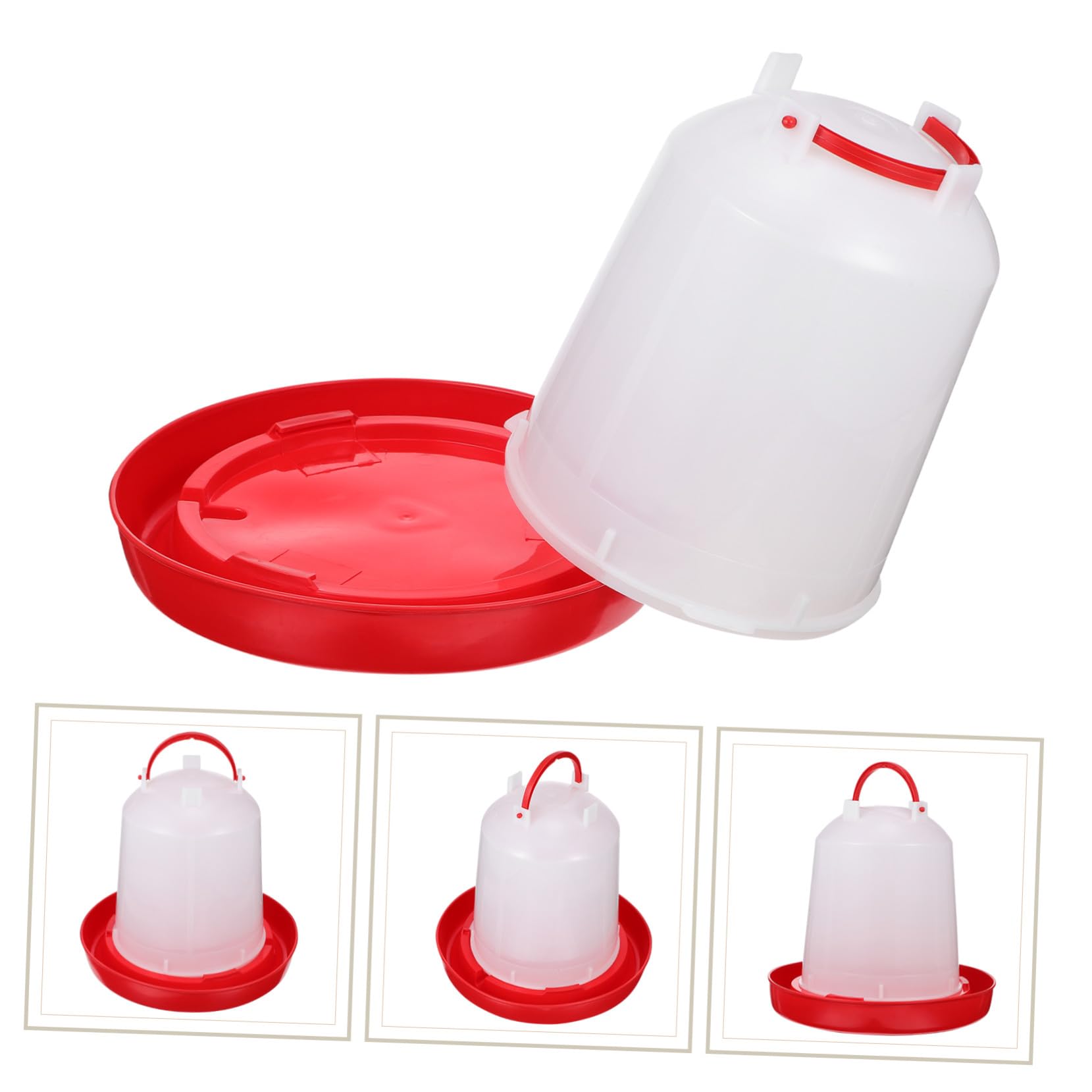 TOYANDONA Secchio Abbeveratoio per Pollame Automatica Ricarica Automatica Design Ispessito Capacità Adatto per Polli e Contenitore Staccabile e Facile da Pulire