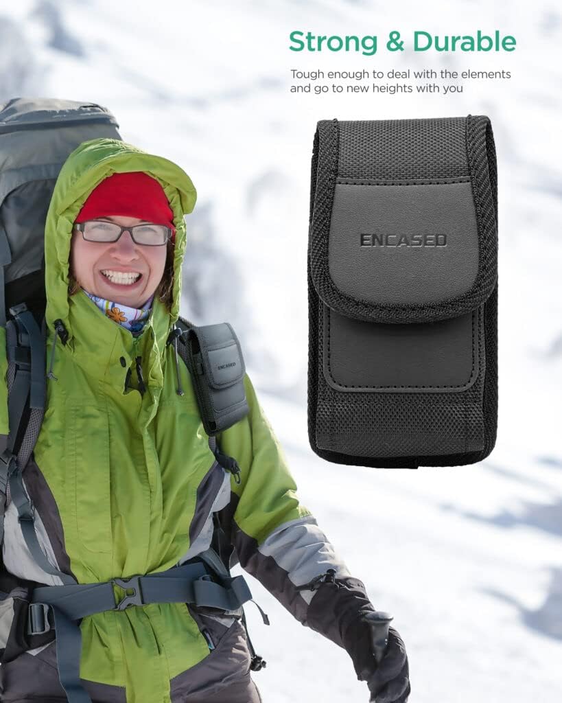 Encased XL Cell Phone Pouch Holster Compatible with Samsung Galaxy S23 /S24 /S25 Ultra, iPhone 14/15/16 Pro Max Belt Clip Holder (Large Case Compatible) - Image 5