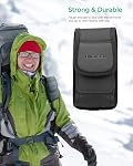 Encased XL Cell Phone Pouch Holster Compatible with Samsung Galaxy S21 / S22 /S23/S24 Ultra, iPhone 12/13/14/15/16 Pro Max Belt Clip Holder (Large Case Compatible)