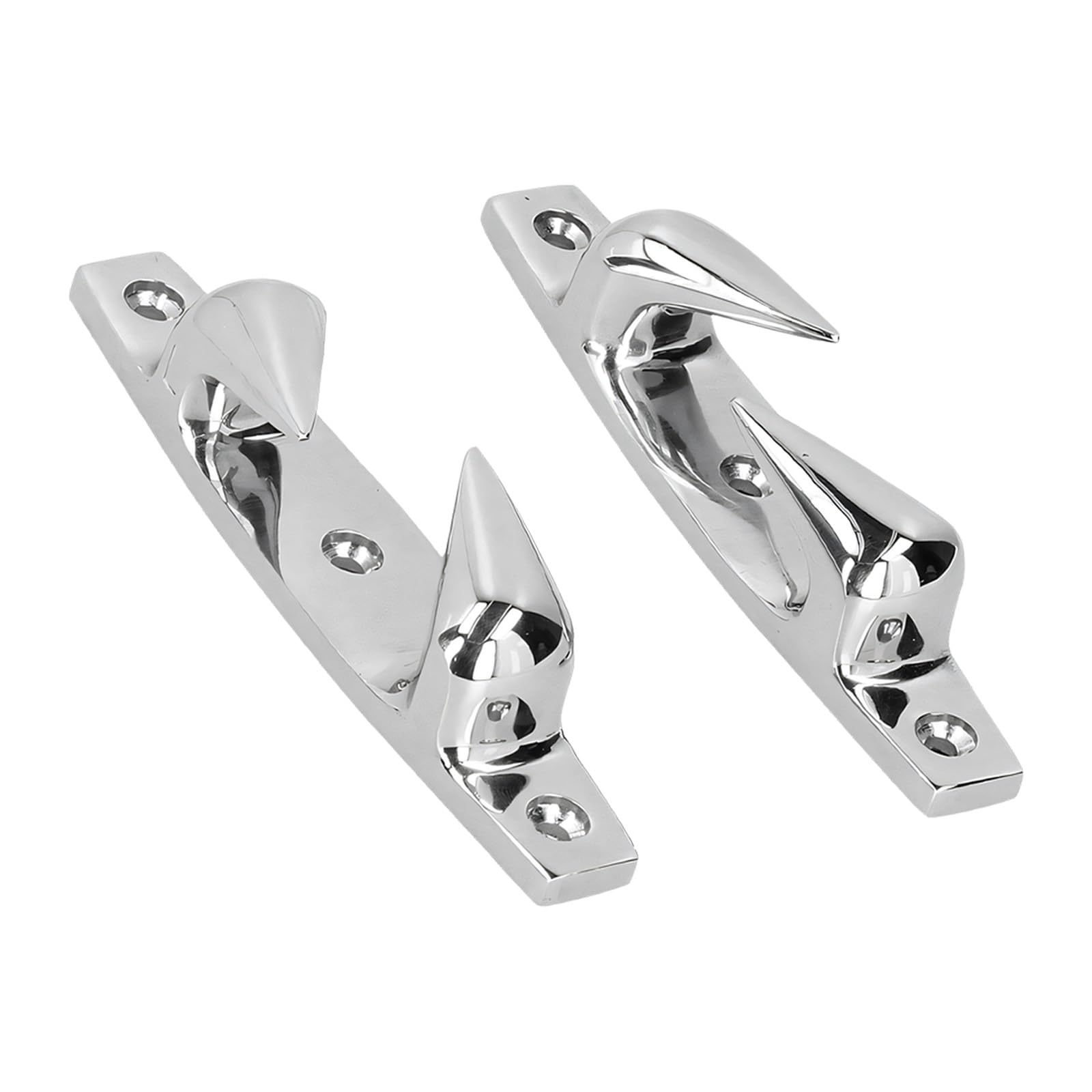 WGDYRP 316 Stainless Steel Skene Chocks Pair, Polished Marine Boat Deck Rope Guide Hardware with Countersunk Mounting Base