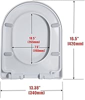 Vista 2 de WinZo UF089 UF - Asiento de inodoro pequeño en forma de U para inodoro WinZo compacto, material resistente, cierre suave, fácil de instalar, diseño