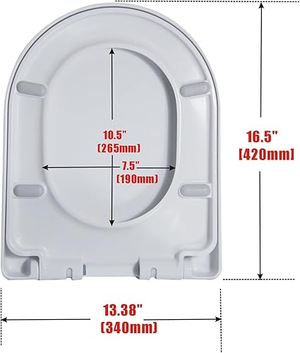 Miniatura 2 de WinZo UF089 UF - Asiento de inodoro pequeño en forma de U para inodoro WinZo compacto, material resistente, cierre suave, fácil de instalar, diseño