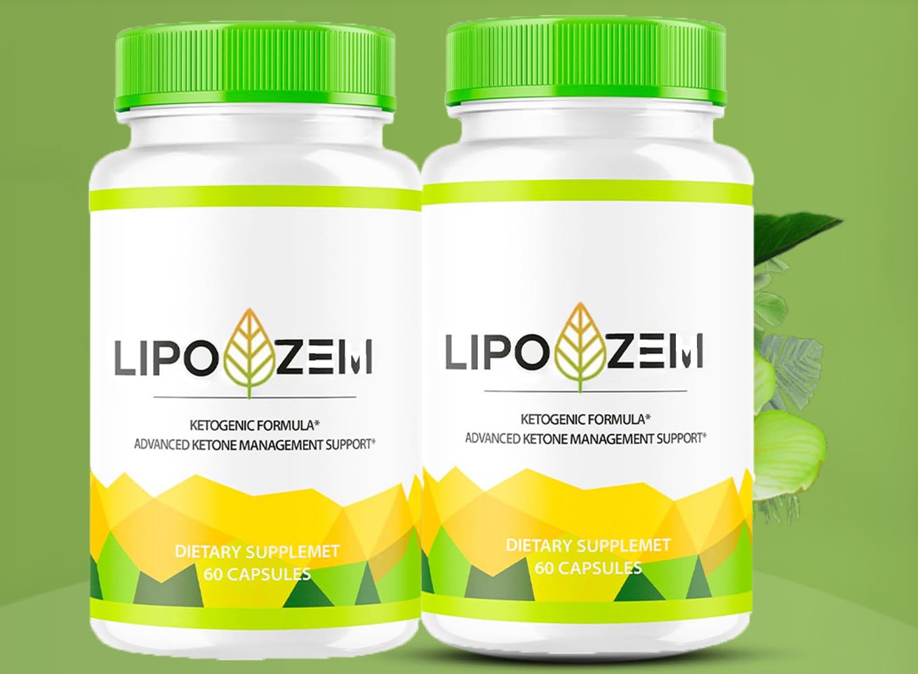 Lipo-zemn Dietary Supplement, Advanced Formula, Magnesium, Calcium and Sodium BHB,Natural Wellness Capsules for Wei.GHT Management, 60 Capsules (2)