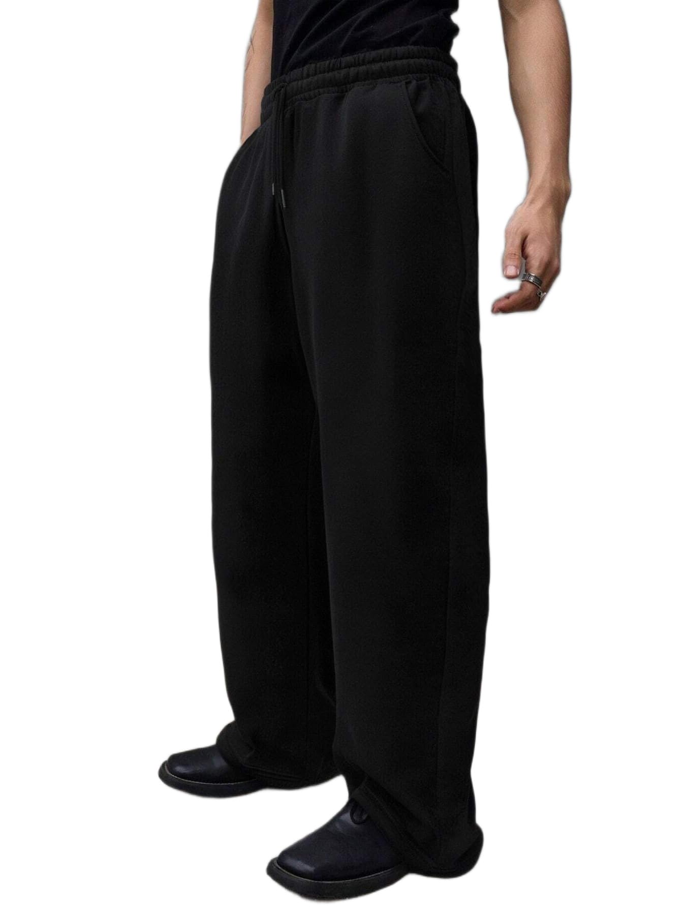 dockstreet Track Pant for Men || Baggy Fit || Track Pants || Full Elastic Jogger Track Pant || 100% Cotton-picture-11
