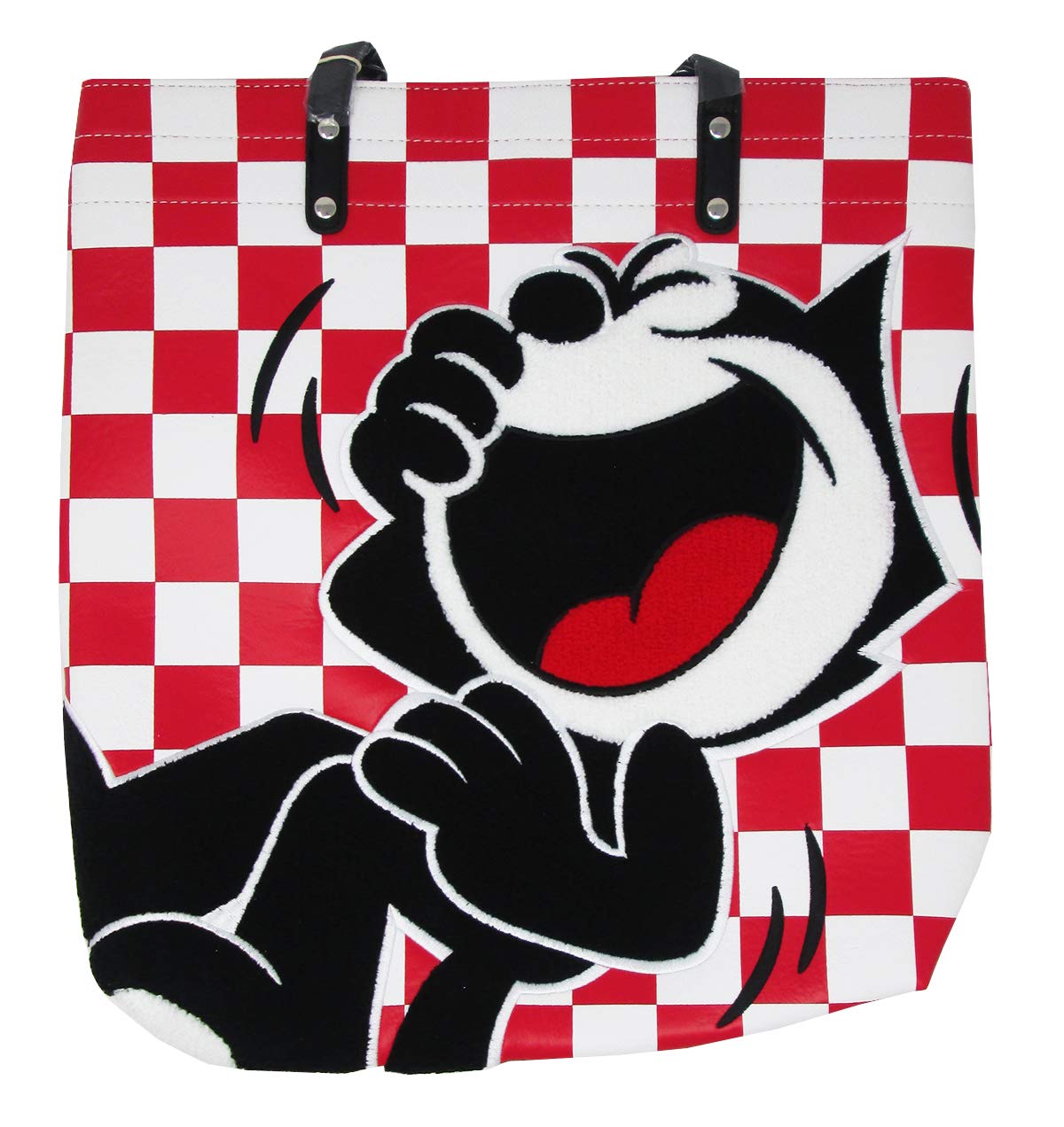 Loungefly x Felix the Cat Checkered Faux-Leather Tote Bag