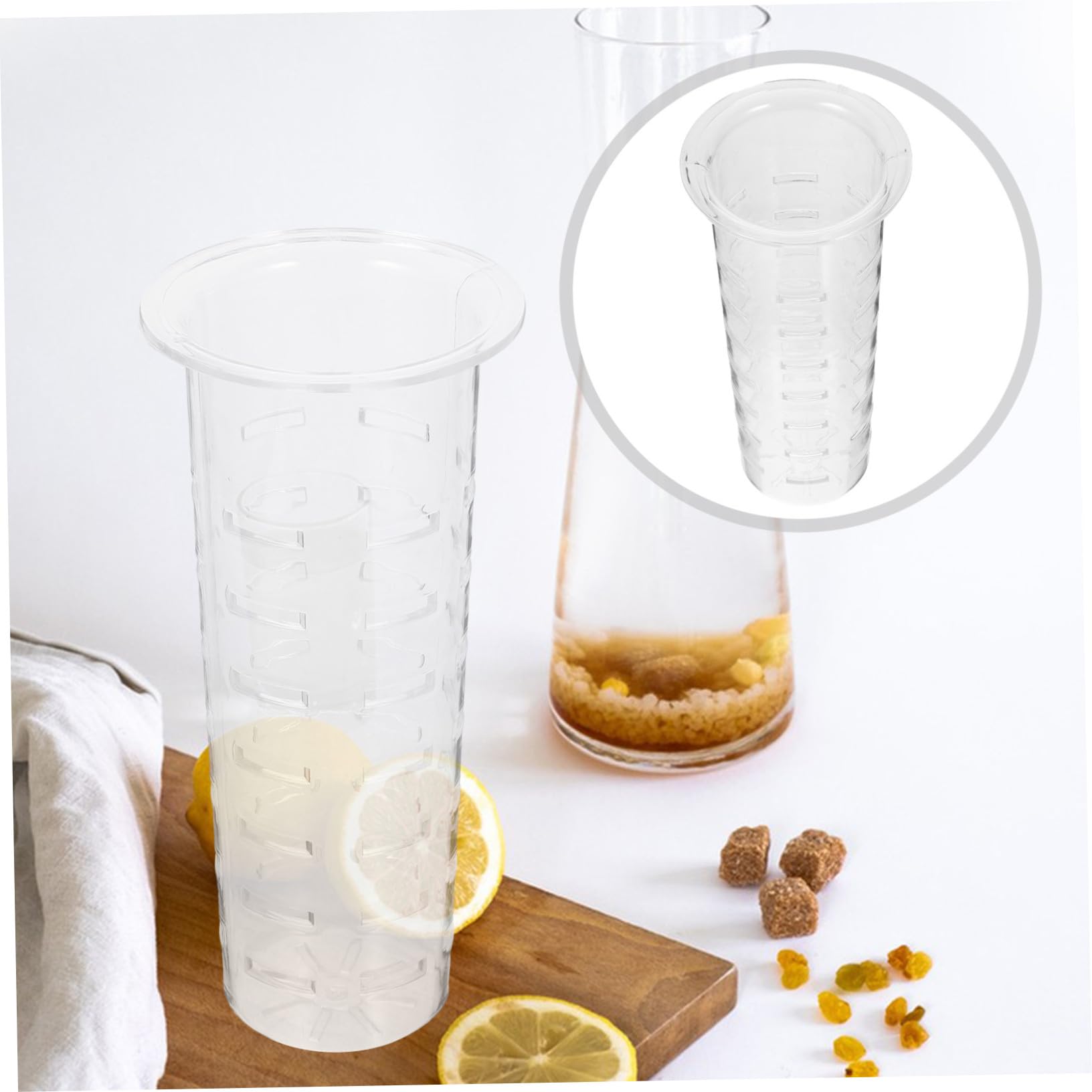 Infusor Dispensador de Bebidas de 4l Filtro para Pulpa, Material Acrílico Elegante y Diseño Estilizado, Adecuado para Decoración de Cocina