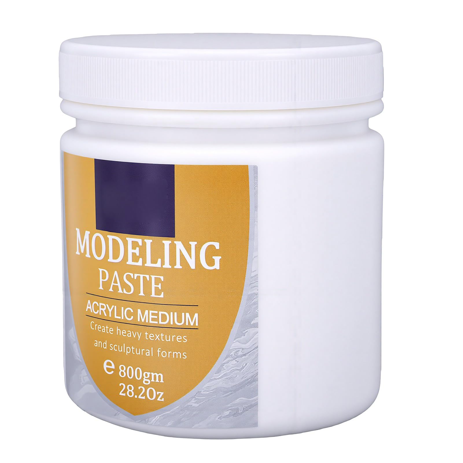 Generic Modellierpaste, 800 G, Organischer Acryl-Texturzusatz für Kunstprojekte auf Leinwand- und Holzoberflächen