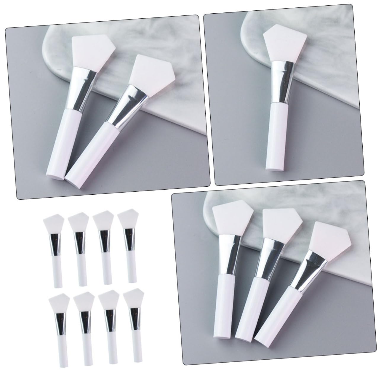 Ipetboom 24pièces Pinceaux Silicone Pour Masques Faciaux Outils Cosmétiques Pratiques Pour Application De Soins De Peau