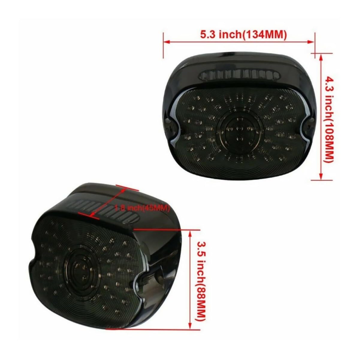 HOMSFOU Luz Trasera LED para Motocicleta 12v 60 LED Señal