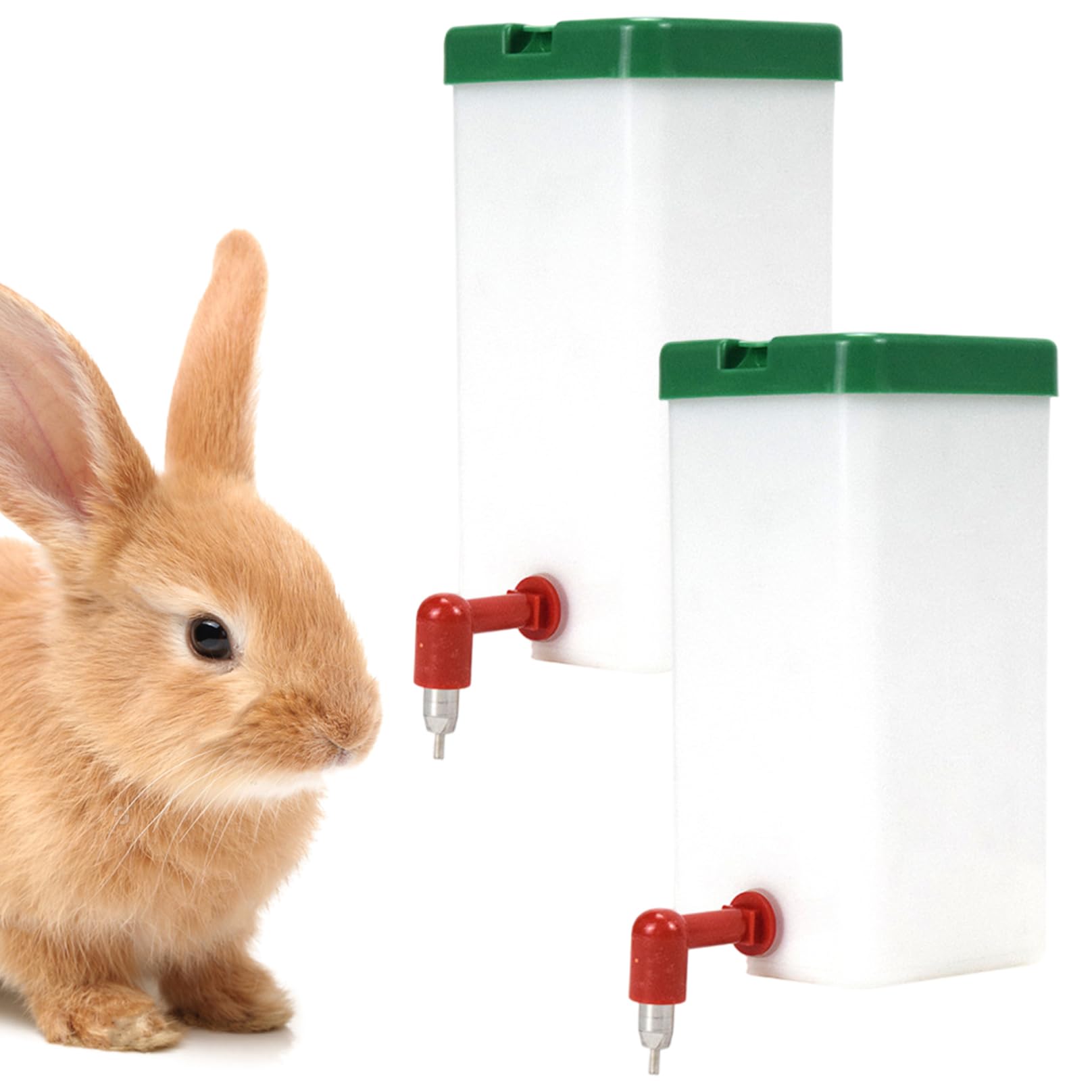 Bouteille d'eau pour Lapin 2 pièces-Abreuvoir étanche de capacité de 1L avec tétine en Acier Inoxydable pour Lapin, Furet, Hamster, Cochon d'Inde