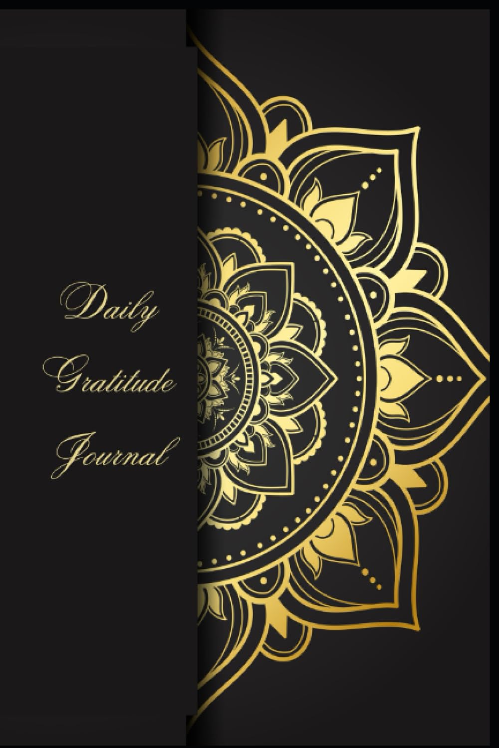 Daily Gratitude Journal, Reflection & Manifestation Journal for Mindfulness, Undated Daily Journal with Gold Foiling, Plastic-Free, Black - Intelligent Change