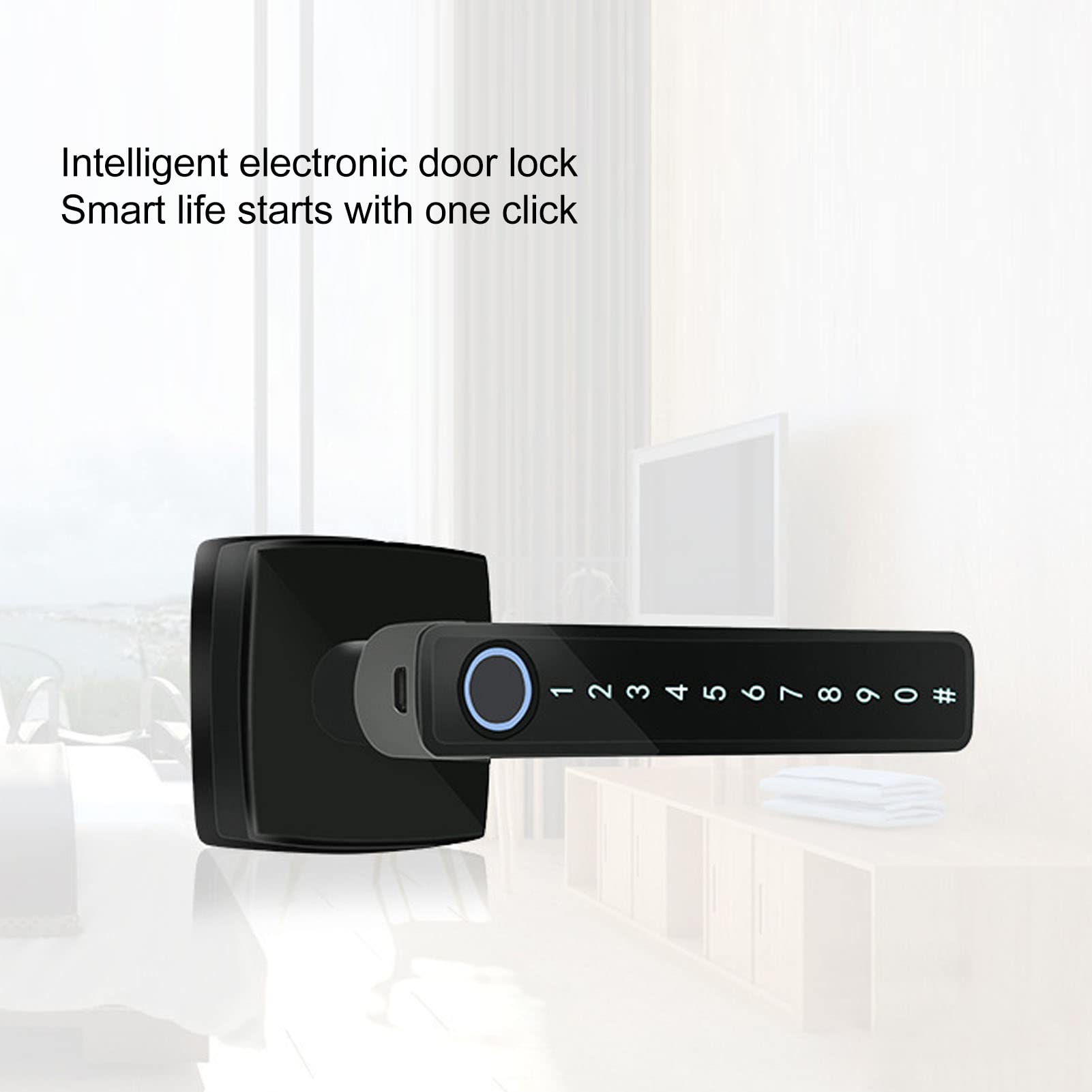 Lucchetto a Combinazione con Blocco Intelligente delle Impronte Digitali con Controllo APP, Ideale per la Sicurezza della Camera da Letto in Lega di Zinco per Interni