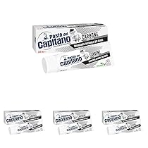 Pasta del Capitano, Dentifricio Carbone Vegetale Attivo Bio, Sbiancante Naturale dei Denti in Pasta Nera, Efficace contro le Sostanze che Macchiano lo Smalto, 100% Made in Italy, Tubetto da 100 ml