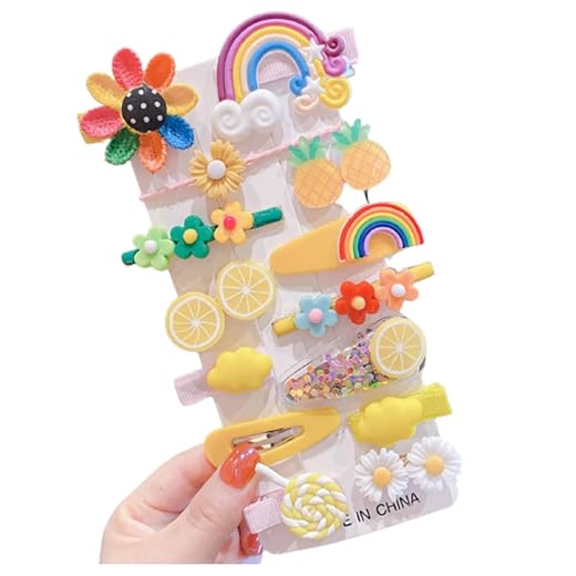 Presilha De Cabelo Infantil Criança Menina Feminina Acessórios Tic Tac Bico de Pato (Amarelo)