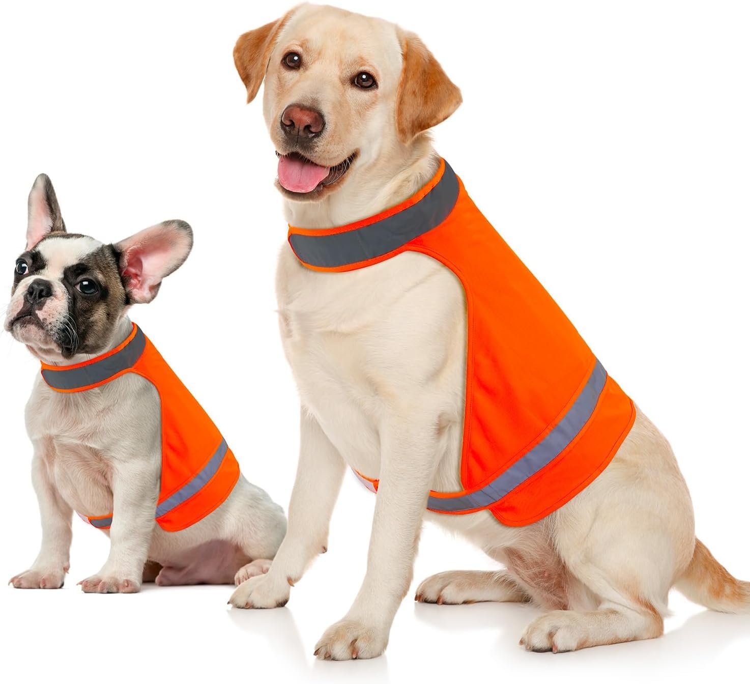 Chaleco reflectante para perros XL, 2 unidades, chaleco de seguridad para perros, chaleco de seguridad para perros con elementos reflectantes para mayor seguridad en la oscuridad, naranja, XL