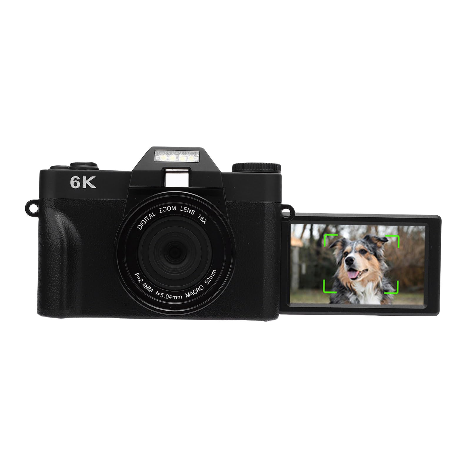 Annadue Fotocamera Digitale per Fotografia, Videocamica da 6k da 64 MP con Schermata di Lancio da 3,0 Pollici, Zoom Digitale 16x, Fotocamera Mirrorless Autofocus per Fotografia (BLACK)