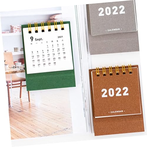 Miniatura 6 de TOGEVAL 4pcs 2023 Steel Coil Daily Kids Pocket Plan Schedule Planner DIY Green Standing School Decoration Simple Agenda Calendar Spiral Portable X