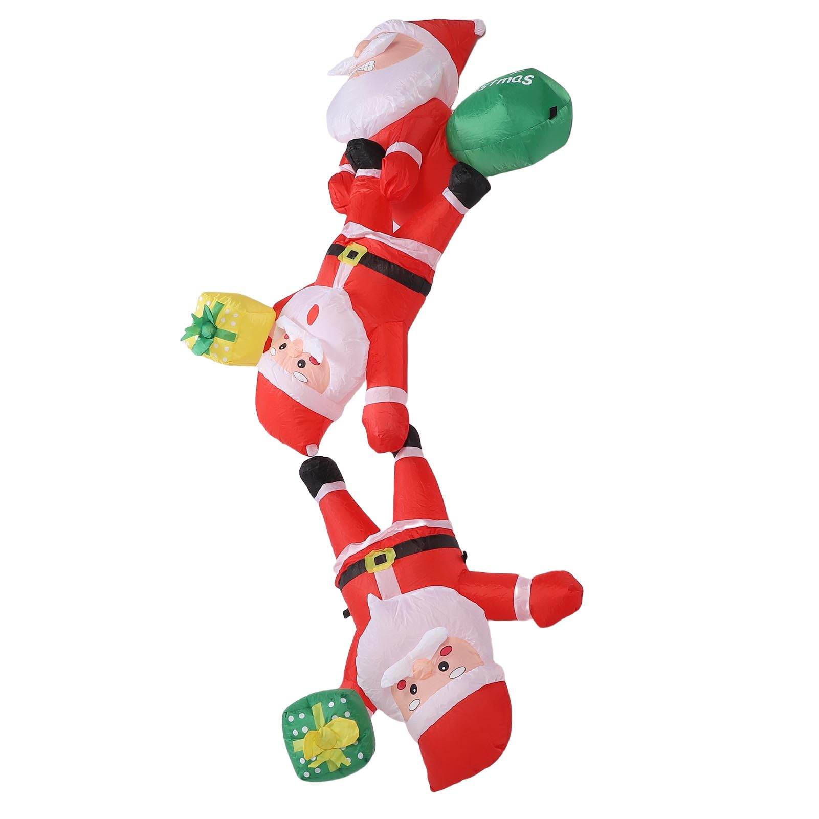 ZJchao Père Noël Gonflable, Polyester 210T Imperméable de 8,2 Pieds avec Lumière LED Super Brillante et Ventilateur intégré, pour Décoration de Fête de Vacances en Plein Air (Prise UE 220-240v)