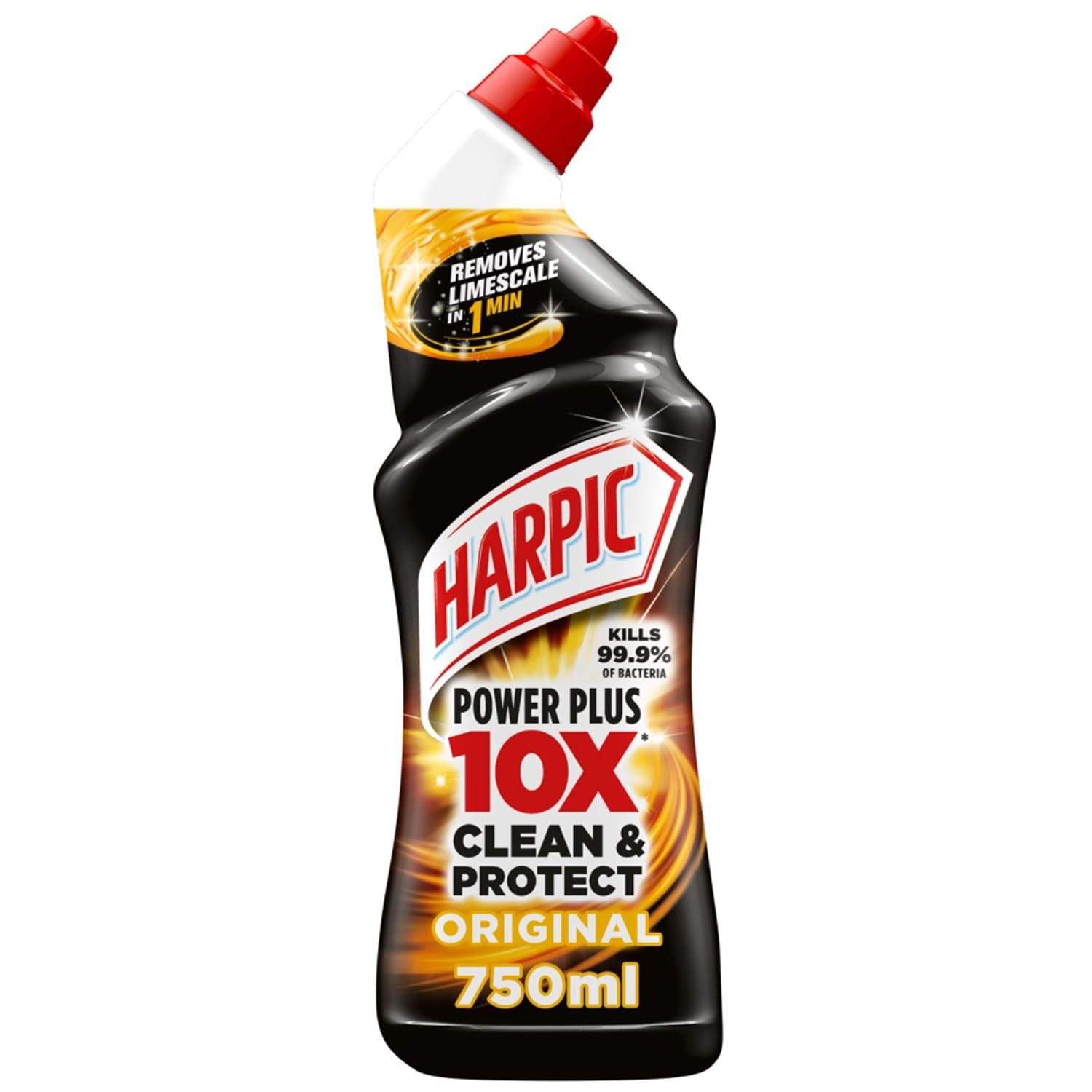 Harpic Power Plus Max Disinfectant Toilet Cleaner Limescale Removal, 750ml