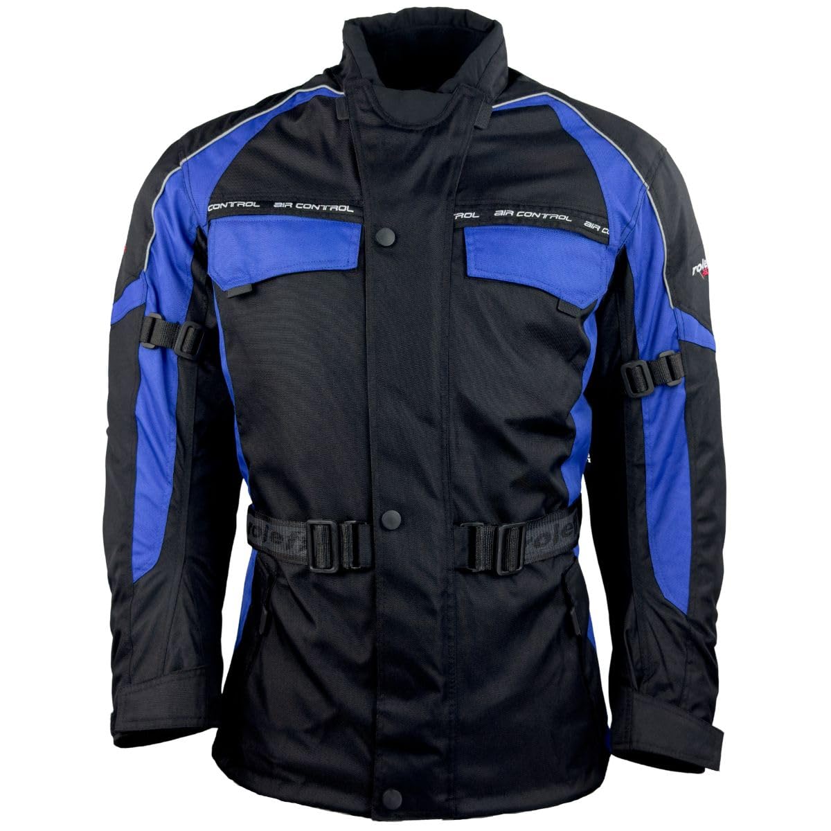 7027 Roleff Racewear "Reno" kurtka motocyklowa tekstylna, kolor: czarny/niebieski, rozmiar: xxxl czarna