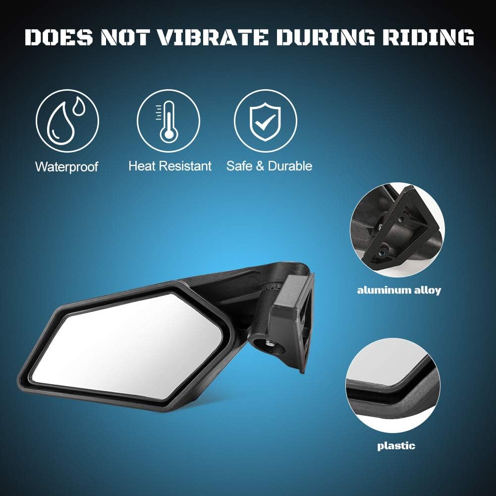 X3 Side Mirrors, A & UTV PRO Adjustable Rear View Mirrors for Can am Maverick X3 XRS XDS Max Turbo R RR 2017-2025, Breakaway Clear Rearview Accessories for Side by Side, Replace OEM #715002898