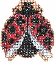 Vista 1 de Kit de punto de cruz con cuentas de mariquita abrazo Mill Hill 2015 Spring Bouquet MH185103