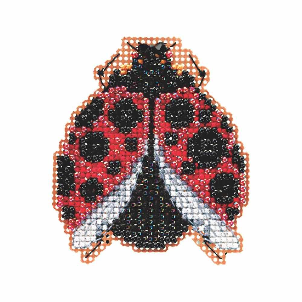 Kit broderie point de croix Coccinelle Hug complet avec fils et toile