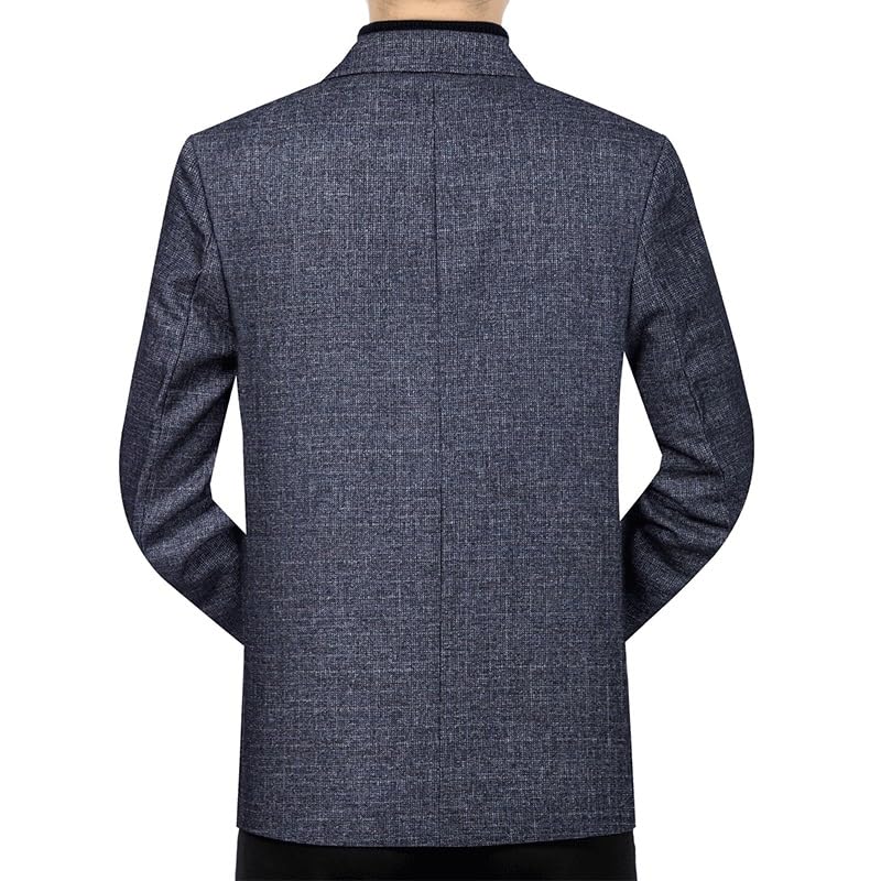Mens Gray Tweed Suits Jacket Casual Breathable Two Button Blazers Sport Coat for Daily Party Business2