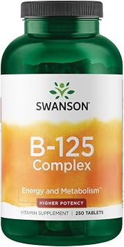 Swanson Vitamin B-125 Complex for Nervous System Health, 250 Tablets