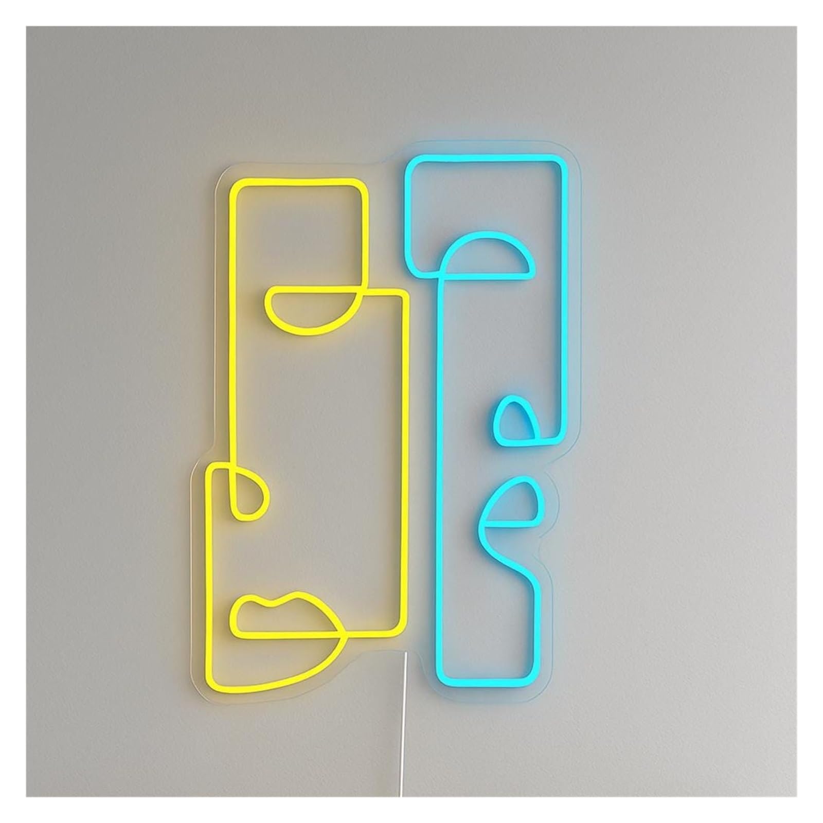 SHOUXI Sign Lamp Abstract Neon Sign, Suitable for Office Wall Decor with Dimmable 50cm