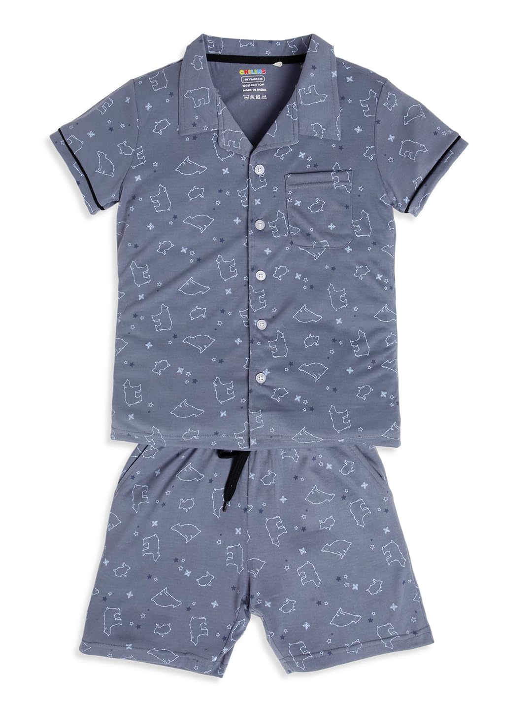 CHILINS Boys Sports Print Cotton Night Suit Set – Half Sleeve Shirt & Shorts - Review, Price and Buying Guide