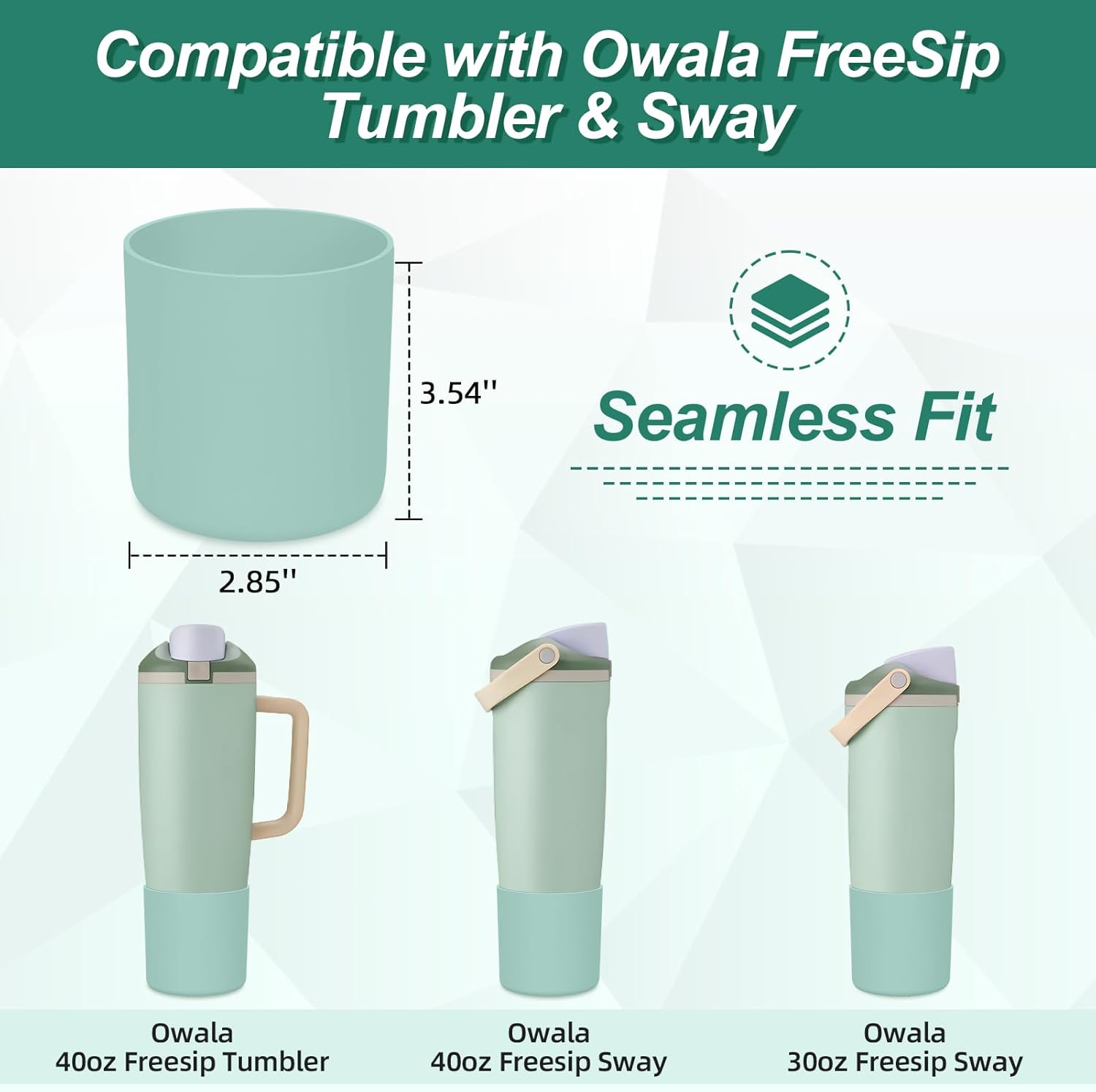 Higher Boot Compatible with Owala 30oz 40oz FreeSip Sway Water Bottle & Tumbler, Anti Scratch & Anti Slip Large Silicone Protective Bottom Sleeve Cover for Owalaa Sway - Image 2