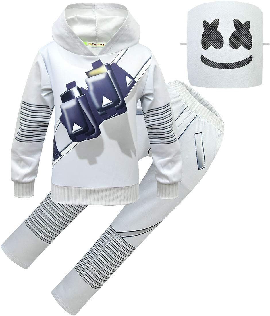 Dgxd DJ voice cotton candy one style BODYSUIT marshmello boys' 1651(1651 + mask, 140cm)