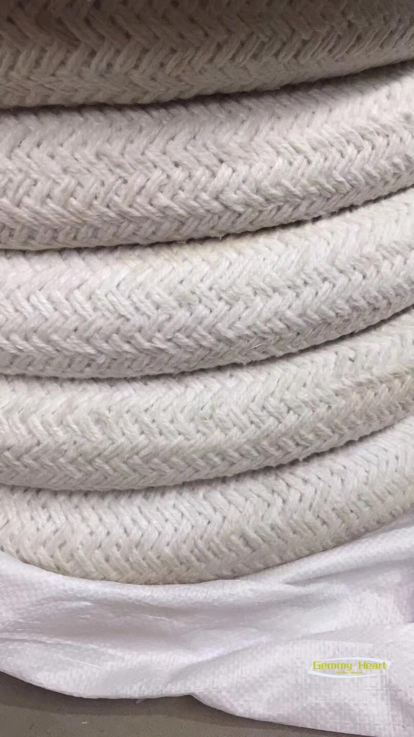 Sealed Ceramic Fiber Twisted Rope high Temperature Resistant Asbestos Cloth Ceramic Fiber Rope 5 Meters 50mm
