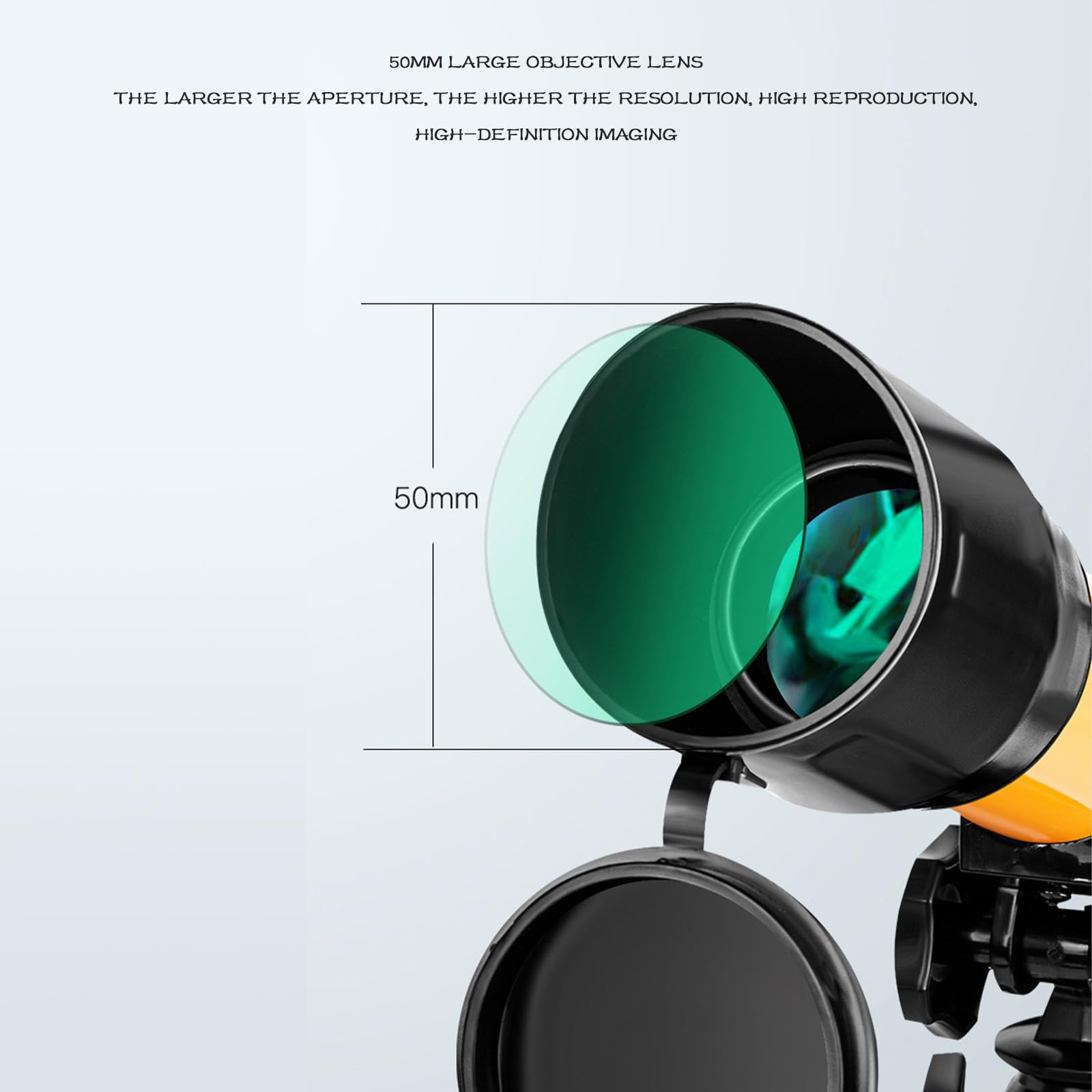 BijooT Télescope Astronomique avec Trépied Court Télescope Réfracteur pour Débutants Cadeau d'anniversaire pour Enfants