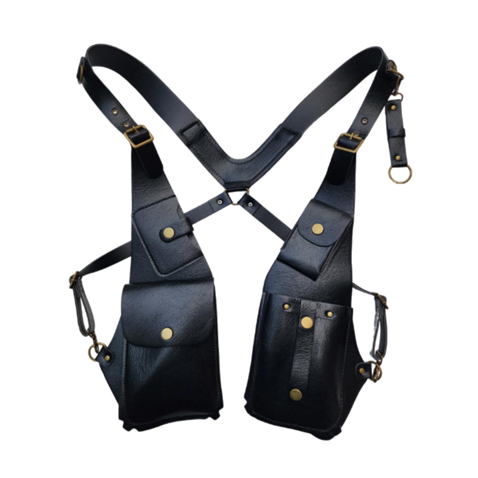 Maxtonser （1 Pack Leather Shoulder Hidden Underarm Strap Wallet Adjustable Accessories with Double Bag
