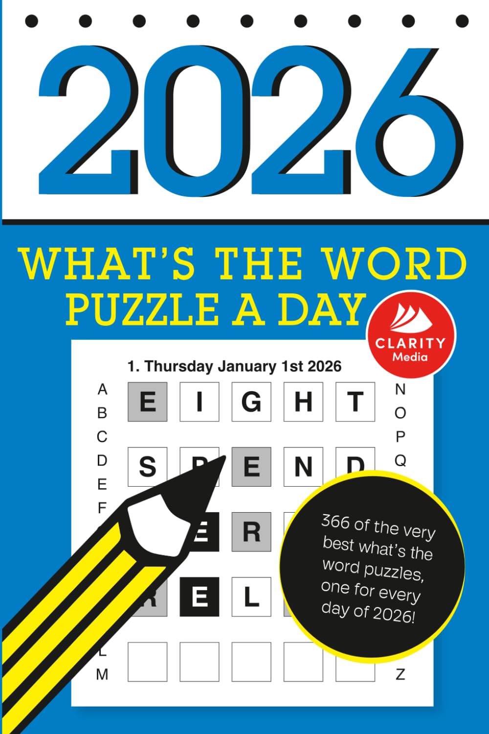What's the Word Puzzle a Day 2026: Can you find all 366 five-letter words?